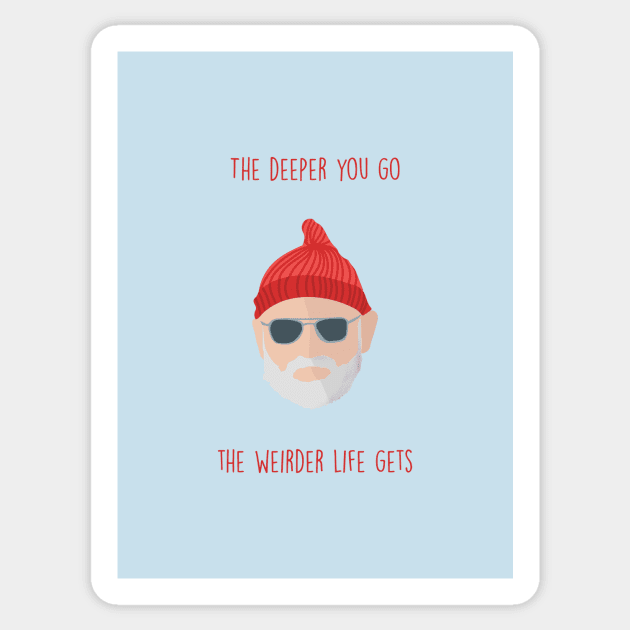 The Life Aquatic with Steve Zissou Sticker by wackyposters